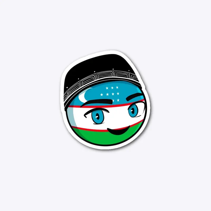 Uzbekistan 🇺🇿 Cute ball [Sticker]